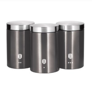 Jogo Potes Porta Mantimentos Inox 3 Pçs Aspen Berlinger Haus