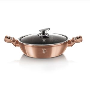Caçarola rasa com tampa 28cm 3,8L Rose Gold Berlinger Haus