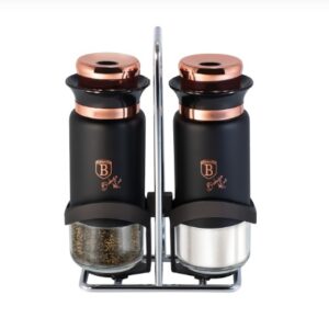 Porta Condimentos Saleiro Pimenteiro 120ml Black Rose Gold
