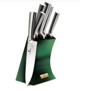 Jogo 5 facas suporte 6 pçs verde Emerald Berlinger Haus