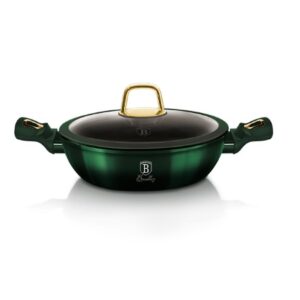 Caçarola rasa com tampa de vidro Emerald 28cm 3,8L Berlinger Haus