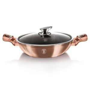Caçarola c/ tampa de vidro 30cm 4L Rose Gold Berlinger Haus