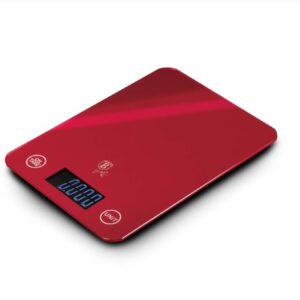 Balança digital cozinha 5kg a pilha Burgundy Berlinger Haus
