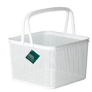 Cesto Línea com Alça Quadrado Branco Paramount