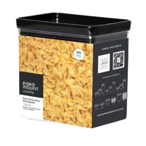 Pote Hermético Lumini Black Retangular 1.300mL Paramount