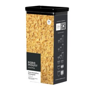 Pote Hermético Lumini Black Retangular 2.600mL Paramount