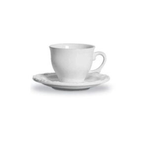 Jogo Xícaras de Café com Pires 100 ml 12 Peças Cerâmica  Colonial - Scalla