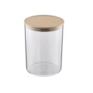 Organizador Hermético Translúcido 1,4 Litros Com Tampa Capuccino