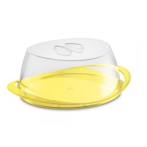 Porta Bolo Gold Uz Translúcido Amarelo Claro