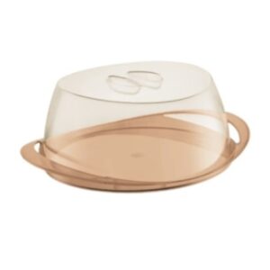 Porta Bolo Gold Uz Translúcido Capuccino