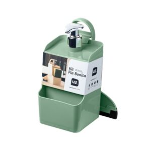 Kit Dispenser Slim + Rodinho para Pia Verde Menta