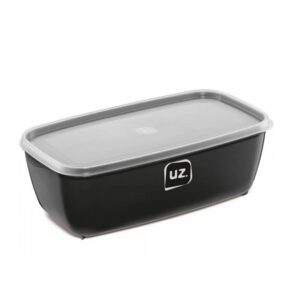 Pote Multiuso Retangular Preto 3 Litros