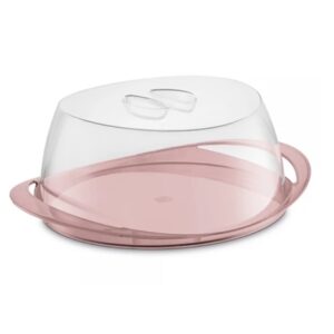 Porta Bolo Gold Uz Translúcido Rosa