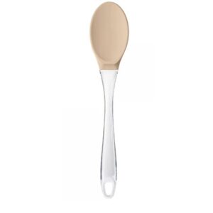 Colher Silicone Cabo Transparente 24cm Capuccino