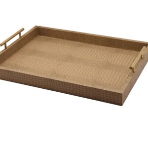 Bandeja Decorativa com Alça de Metal Paramount