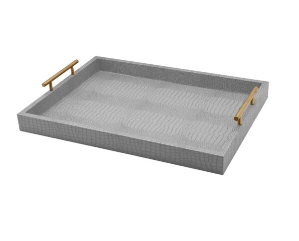 Bandeja Decorativa com Alça de Metal Paramount
