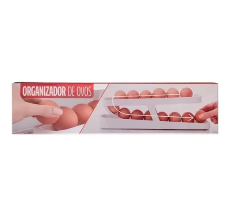 Organizador de Ovos Plástico Abs Branco